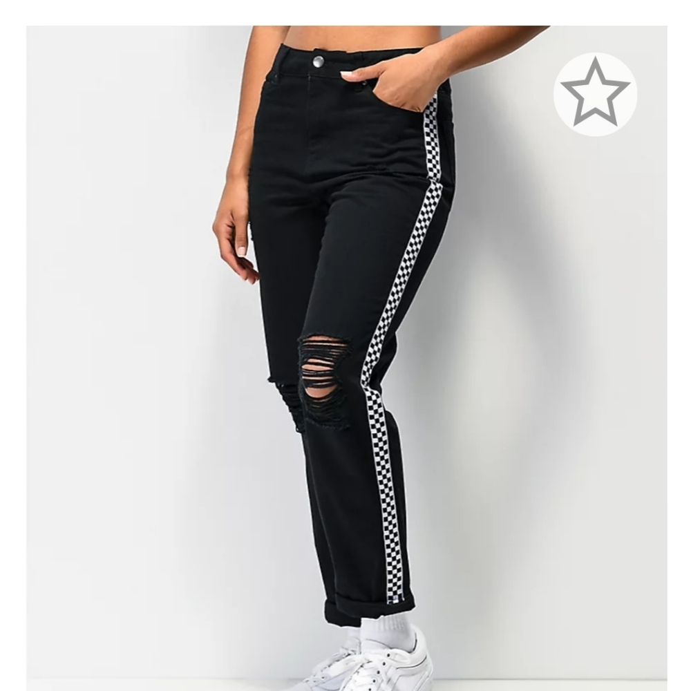 Zumiez Eileen Black mom jeans new with tags